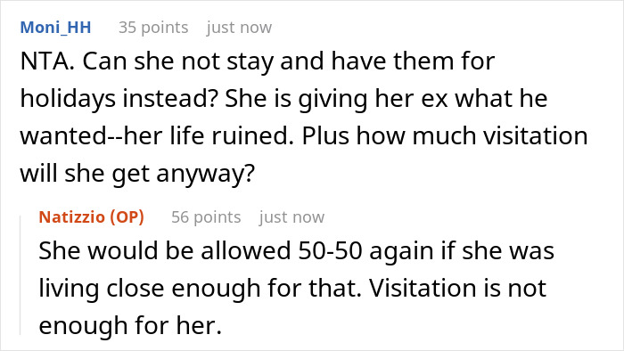 Reddit users discussing challenges in marriage, kids, and stepkids relationships regarding visitation and holiday arrangements.
