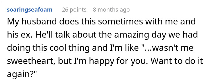 Screenshot of a Reddit comment about a guy convinced he took an art class with his girlfriend who has no memory of it.