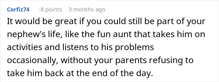 Comment about single mom abandoning toddler, highlighting challenges parents face when trying to restart life and maintain family bonds.