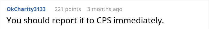 Comment on social media advising to report child abandonment to CPS immediately, related to single mom abandoning toddler.