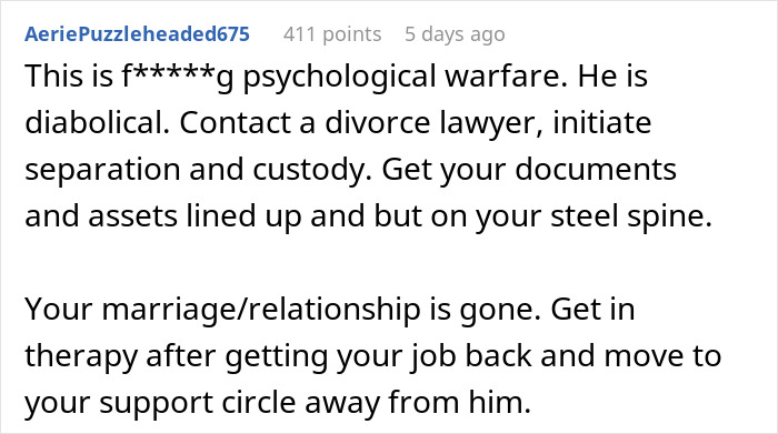 Commenter advises pregnant wife to seek divorce and therapy after husband says he loves her but isn&rsquo;t in love.