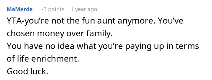 Screenshot of a comment discussing a woman’s life turning upside down after her late sister’s dying wish about family and kids. Screenshot of a comment discussing a woman’s life turning upside down after her late sister’s dying wish about family and kids.