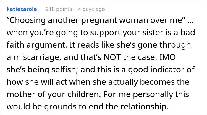Wife&rsquo;s reaction to husband attending sister&rsquo;s baby shower causes relationship issues and emotional stress.