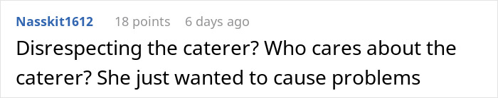 Comment about friend bringing own food at wedding, sparking drama over couple&rsquo;s inability to accommodate diet.