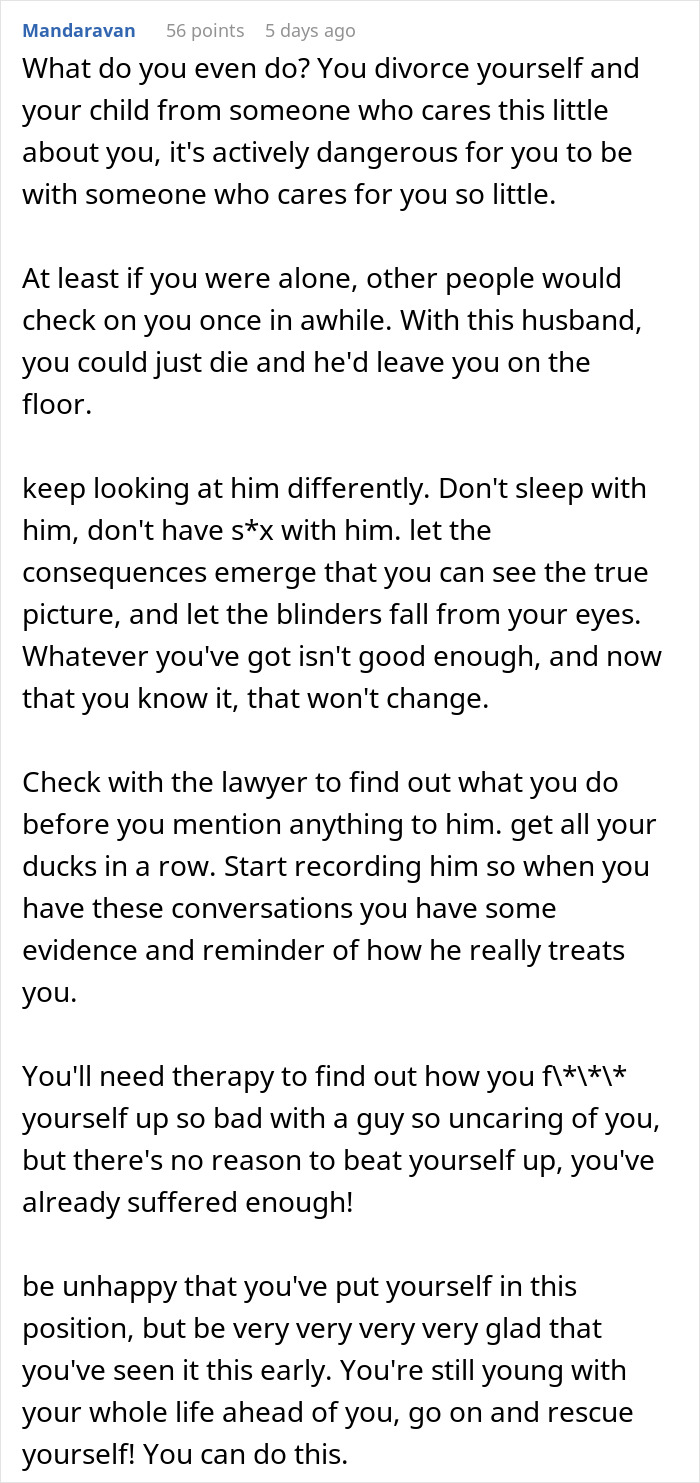 Man stepping over passed out wife and going to bed, showing indifference and neglect in a troubled relationship.