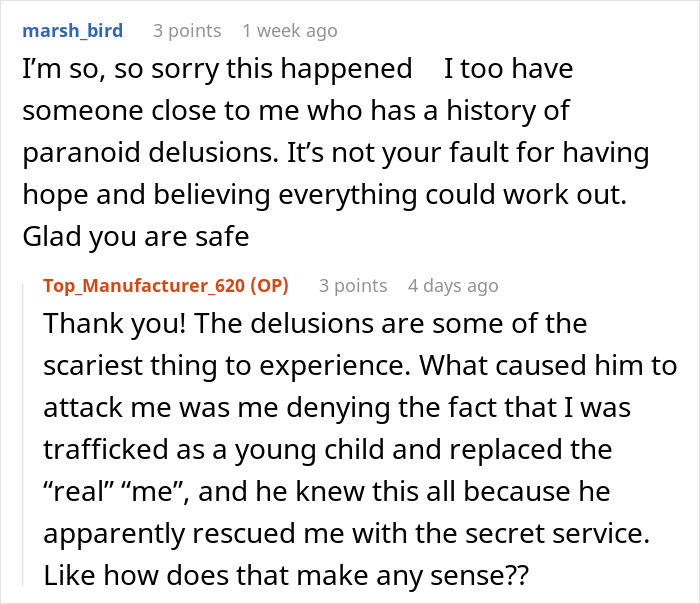 Reddit conversation about woman giving husband another chance and learning a hard lesson from traumatic experiences.