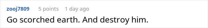 Comment on a forum post with user name, points, and time posted, discussing a dramatic reaction to a betrayal story. Comment on a forum post with user name, points, and time posted, discussing a dramatic reaction to a betrayal story.