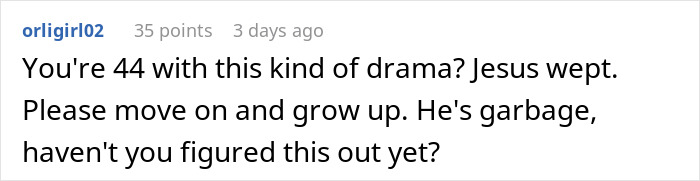 Comment expressing frustration about relationship drama after man breaks up with girlfriend over cheese argument.