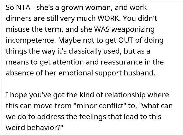 Text excerpt discussing weaponized incompetence in relationships, highlighting emotional support and simple task struggles. Text excerpt discussing weaponized incompetence in relationships, highlighting emotional support and simple task struggles.