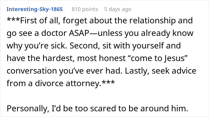 Man steps over passed out wife and goes to bed, showing a different perspective on their troubled relationship.