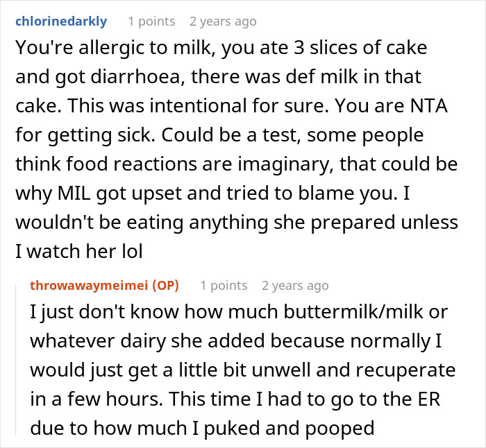  "I Destroyed Her Family Vacation": GF Rushed To The ER Thanks To Her BF's Mom's Contaminated Cake 
