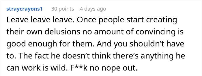 Screenshot of a social media comment discussing a man going through his girlfriend&rsquo;s phone and relationship doubts.