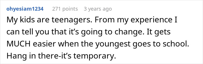 Comment expressing a woman fears motherhood is hard and regrets decision to have kids, sharing temporary struggles with teens. Comment expressing a woman fears motherhood is hard and regrets decision to have kids, sharing temporary struggles with teens.