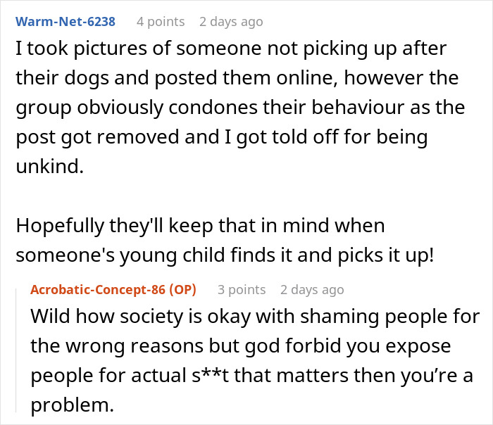 Woman teaches rude dog owners a lesson on respect after neighbors notice poor pet ownership behavior.