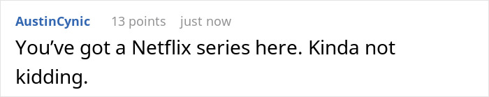 Comment reading You&rsquo;ve got a Netflix series here, expressing surprise about an employee quitting ahead of a disciplinary hearing against toxic bosses.
