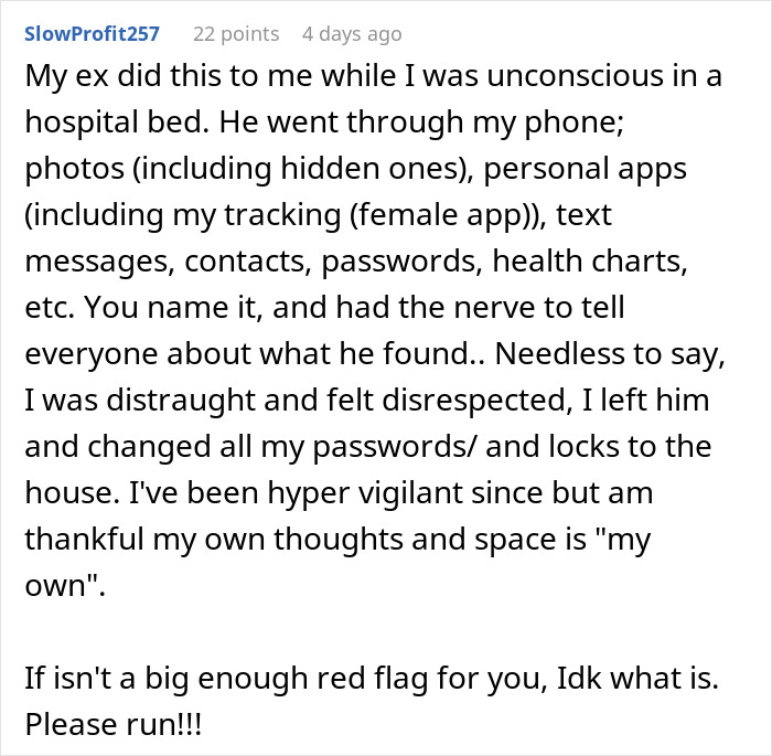 Man shocked after going through girlfriend&rsquo;s phone behind her back, discovering secrets that led to breakup.