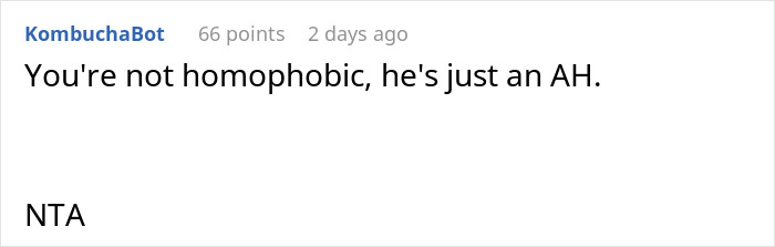 Screenshot of an online comment discussing a gay man finding the men&rsquo;s restroom unsafe and using the ladies&rsquo; instead.