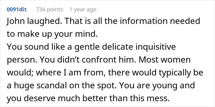 Text post discussing a future MIL brand calling a bride-to-be stupid while her fianc&eacute; laughs along.