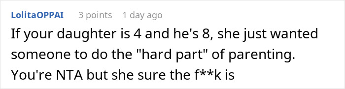 Screenshot of an online comment discussing a mom who gave her baby up and wants the child back 8 years later.