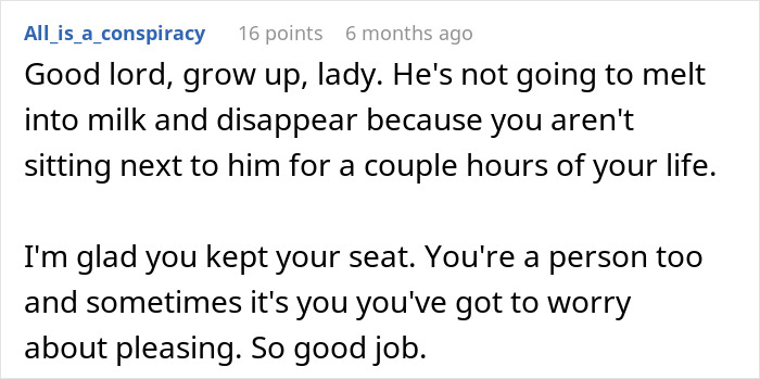 Woman refuses to give up her plane seat and enjoys a guilt-free nap despite passenger&rsquo;s reaction on the flight.