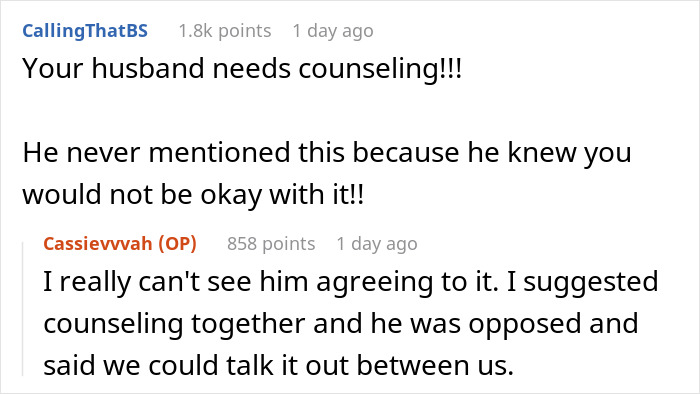 Reddit conversation about a man wanting to name his baby after his first girlfriend, upsetting his wife and counseling advice. Reddit conversation about a man wanting to name his baby after his first girlfriend, upsetting his wife and counseling advice.