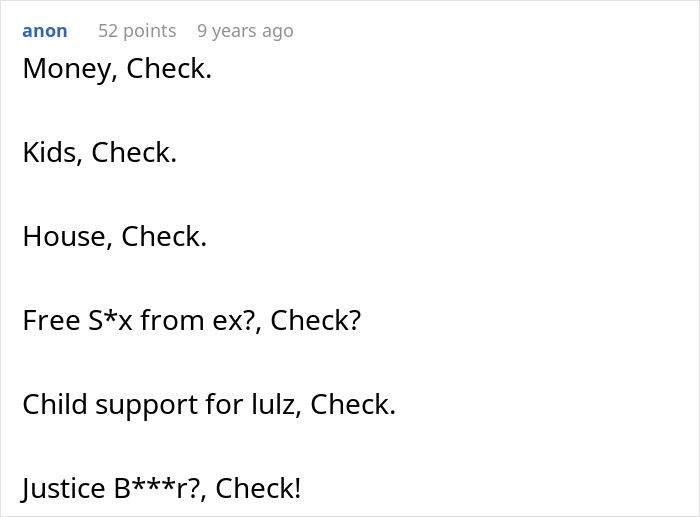 ALT text: Husband finds out wife is cheating and outsmarts her with pro revenge, walking away with money, kids, house, and justice