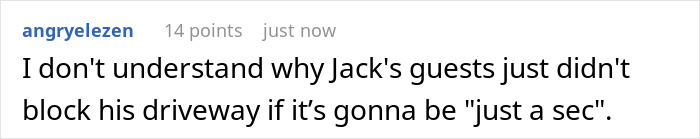 Nurse arriving home after a 12-hour shift frustrated to find neighbor using her driveway again causing tension.