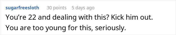 Comment on a forum discussing a lazy guy being called out by his girlfriend for his behavior.