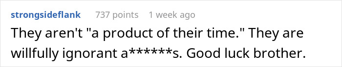 Screenshot of a social media comment discussing a prank involving a man, his autistic sister, and his girlfriend&rsquo;s parents.