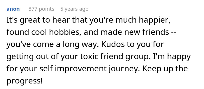 Comment praising a schizophrenic man's prank hospital visit for his self-improvement and finding new hobbies and friends.