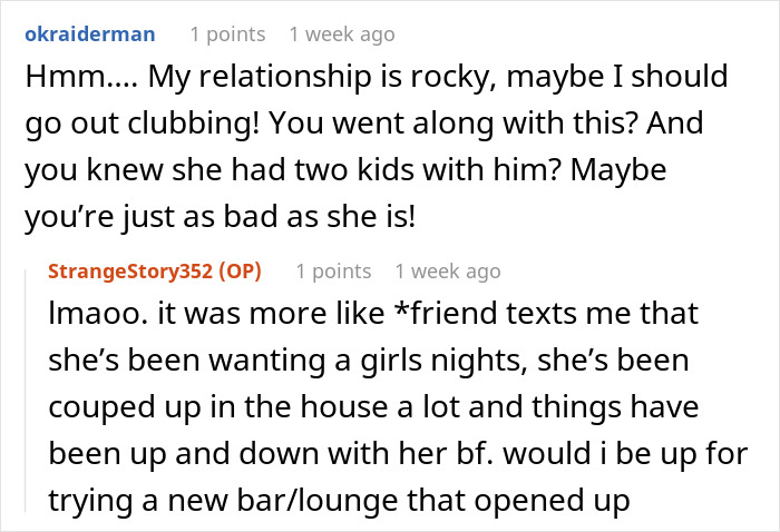 Online conversation showing a woman exposing best friend&rsquo;s affair to her boyfriend through text messages.