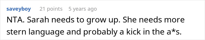 Screenshot of an online comment discussing a single sister struggling with her sibling&rsquo;s engagement situation.