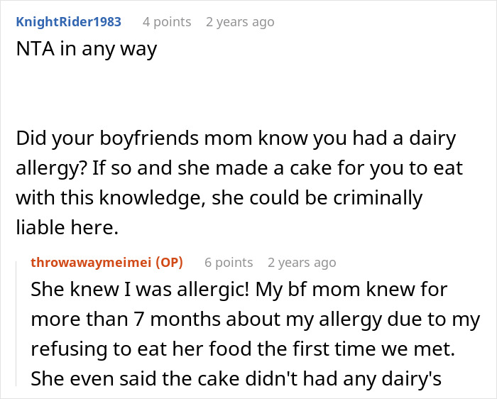  "I Destroyed Her Family Vacation": GF Rushed To The ER Thanks To Her BF's Mom's Contaminated Cake 