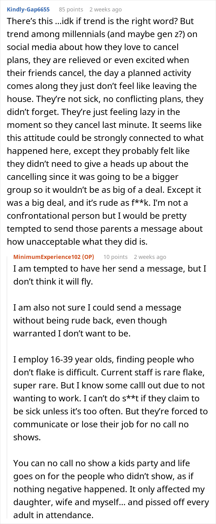 Reddit discussion about parents who promised to attend a daughter’s birthday but did not show up, causing frustration. Reddit discussion about parents who promised to attend a daughter’s birthday but did not show up, causing frustration.