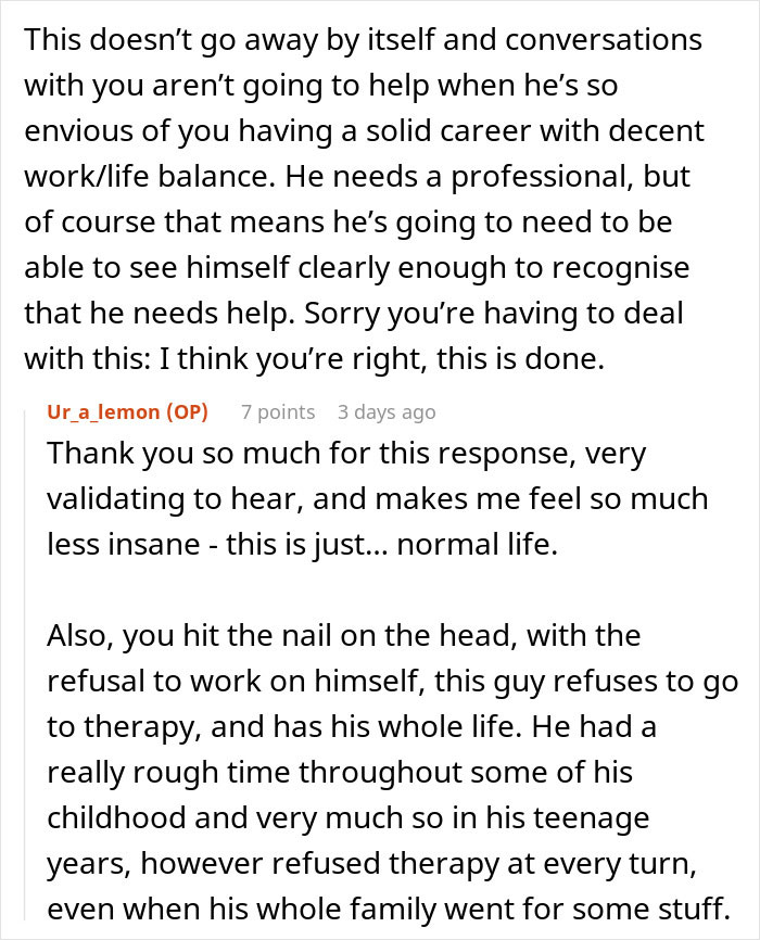 Text message conversation discussing relationship issues and red flags when a man starts earning more than his girlfriend.