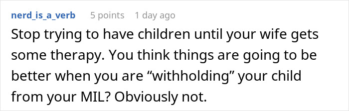 Comment about MIL banned from visiting couple after secret digging through trash revealed in a text post.