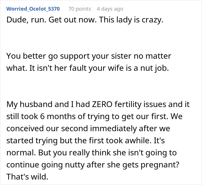 Wife&rsquo;s reaction to husband attending sister&rsquo;s baby shower sparks conflict and leaves him needing therapy advice.