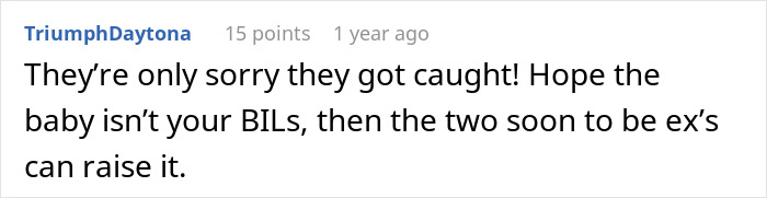 Text comment on a white background discussing regret after a husband's dark secret is revealed a month into marriage.