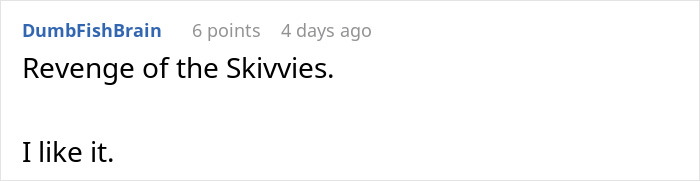 Screenshot of an online comment reacting to a story about a guy making things more awkward after being told his boxers bothered guests.