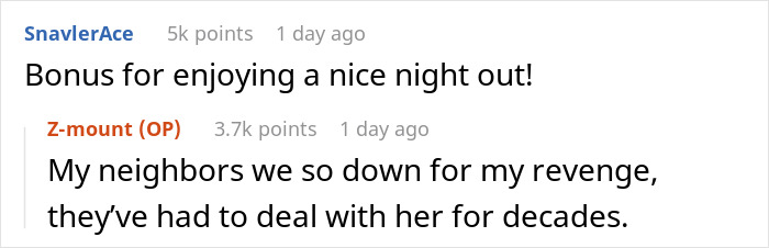 Comment section with users discussing neighbor wars and blasting 1900s Greek chanting music for revenge against annoying neighbor. Comment section with users discussing neighbor wars and blasting 1900s Greek chanting music for revenge against annoying neighbor.