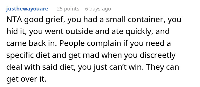 Screenshot of a Reddit comment discussing challenges when accommodating a friend&rsquo;s diet at a wedding.