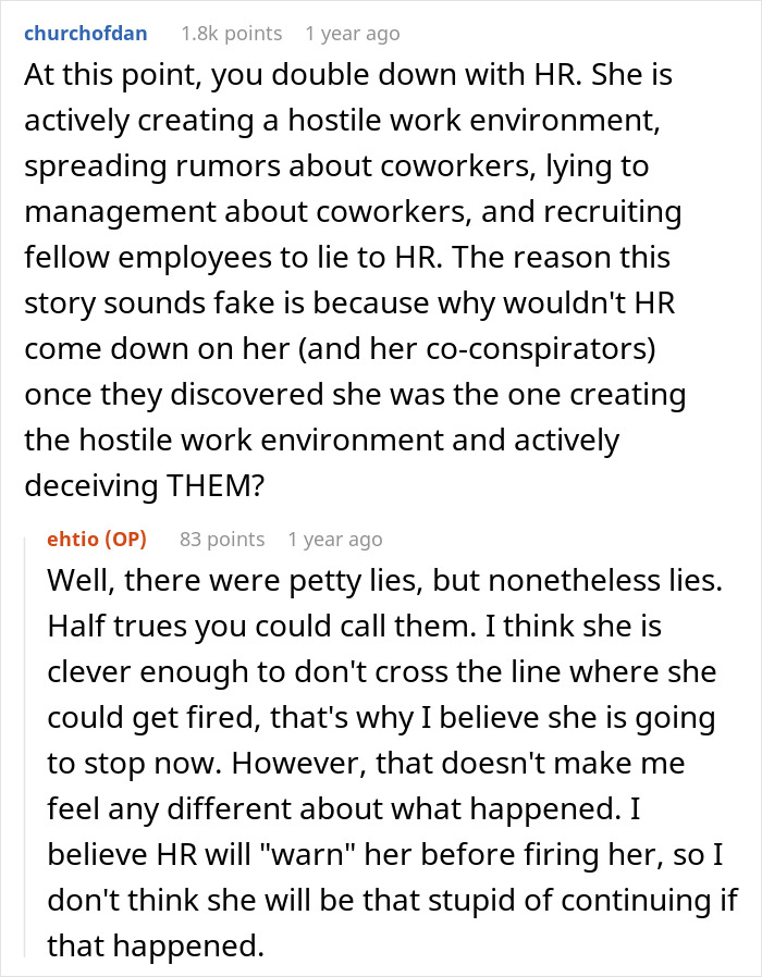 Screenshot of a Reddit discussion about a coworker reporting a man to HR for having no space to keep his lunch in the fridge. Screenshot of a Reddit discussion about a coworker reporting a man to HR for having no space to keep his lunch in the fridge.