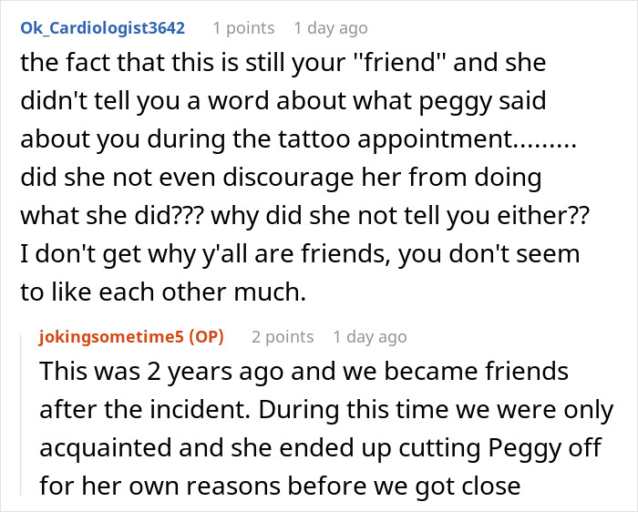 Reddit conversation about trust issues and friendship drama related to lying pick me girl tattoo inspiration.