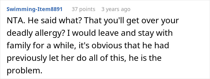 Screenshot of a comment discussing a woman’s risk of anaphylaxis due to a no-peanut rule ignored by sister-in-law. Screenshot of a comment discussing a woman’s risk of anaphylaxis due to a no-peanut rule ignored by sister-in-law.