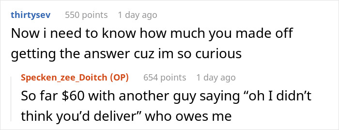Reddit conversation about a man finding out his ex-wife and her new husband legally changed their name to his.