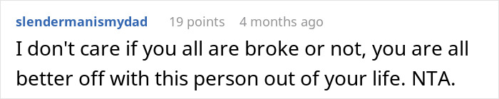 Reddit comment defending a bride who demands $200 from friends after cheap wedding shower gifts sparked her wrath.