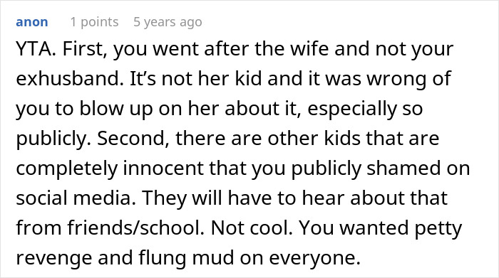 Online comment criticizing mom bragging about no boys necessary, highlighting husband’s abandoned son and social media shame. Online comment criticizing mom bragging about no boys necessary, highlighting husband’s abandoned son and social media shame.