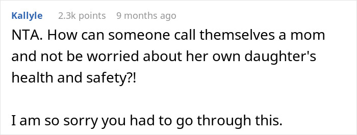 Comment expressing concern over mom doubting teen&rsquo;s faint and fall, emphasizing teen&rsquo;s safety and health.