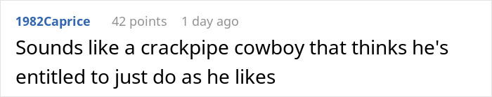 Screenshot of a comment describing an entitled neighbor acting like they can hijack a resident&rsquo;s driveway without consequences.