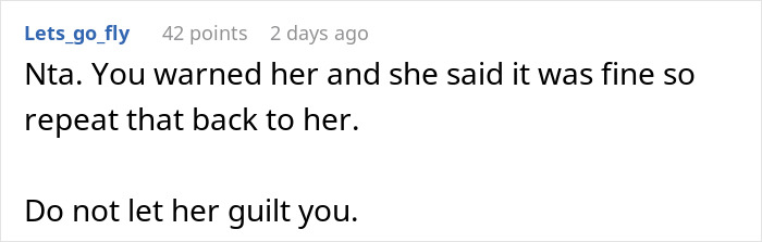 Screenshot of online comment discussing refusal to pay &pound;2,300 after baby breaks iPhone and Gucci sunglasses.